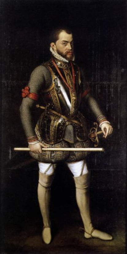 Felipe II, retratado por Antonio Moro.