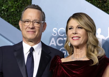 Tom Hanks y Rita Wilson, en enero de 2020 en Los Ángeles, California.