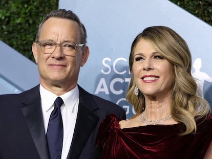 Tom Hanks y Rita Wilson, en enero de 2020 en Los Ángeles, California.