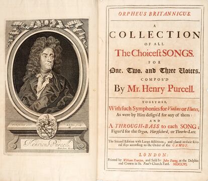 Segunda edición de 'Orpheus Britannicus', la colección póstuma de canciones de Henry Purcell, una de las cuales, 'Strike the Viol', abrió el programa del recital de clausura de la temporada 2020/2021 en la Fundación Juan March.