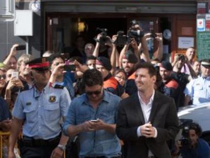Messi acude al juzgado en septiembre de 2013.