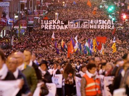 Manifestación en Bilbao para el acercamiento de los presos de ETA.