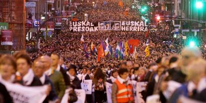 Manifestación en Bilbao para el acercamiento de los presos de ETA.