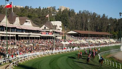 El hipódromo Valparaíso Sporting Club en Viña del Mar (Chile).