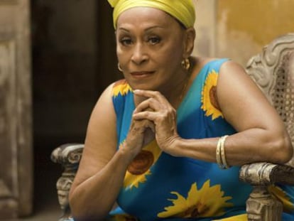 La cantante cubana Omara Portuondo. 