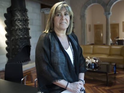 Núria Marín, presidenta de la Diputación de Barcelona, en su despacho.