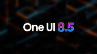 Logo de Samsung One UI 8.5 con fondo de color negro