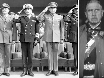 Cuatro de los más importantes militares chilenos que impulsaron el golpe de Estado del 11 de septiembre de 1973