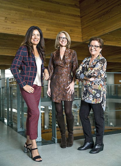 Isabel Durán (UCM), Ana Laverón (ETSI Aeronáuticos) y Elisa Pérez Vera (Uned).