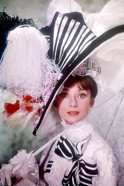 Audrey Hepburn en la escena de Ascot de My Fair Lady.