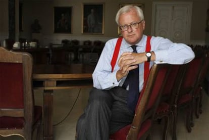 John Varley, en una de las salas de la Real Academia de Bellas Artes de San Fernando, en Madrid.