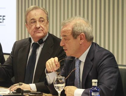 Florentino Pérez y Marcelino Fernández, presidente y CEO de ACS, respectivamente.