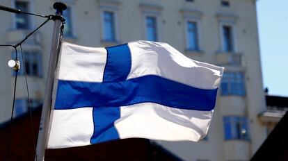 La bandera de Finlandia.