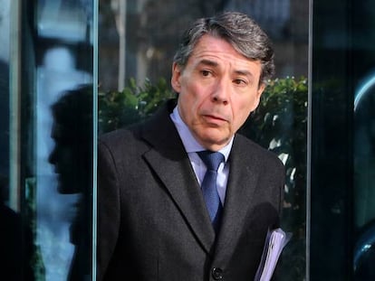 El expresidente de la Comunidad de Madrid, Ignacio González, a la salida de la Audiencia Nacional para declarar por el caso Lezo.