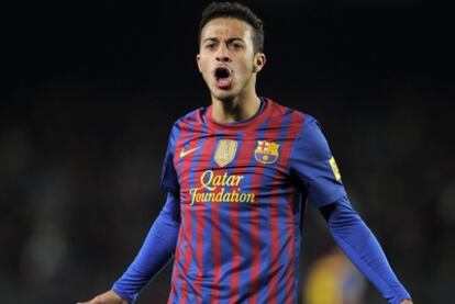 Thiago, en un partido reciente con el Barcelona