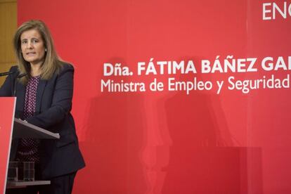 La ministra de Empleo y Seguridad Social, F&aacute;tima B&aacute;&ntilde;ez