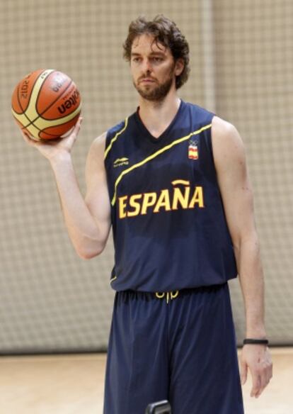 Gasol, durante un entrenamiento.