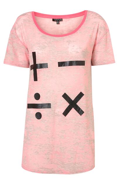 Camiseta calculadora, de Topshop.