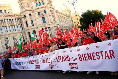 Manifestación en Madrid contra los recortes del Gobierno