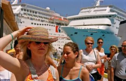 Barcos de crucero en México.