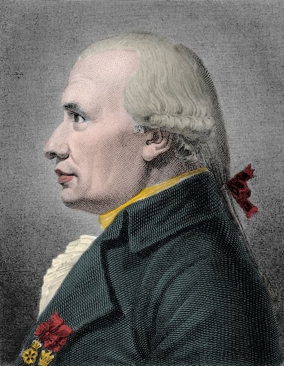 Retrato de Gaspard Monge (1746-1818) matemático y físico francés.