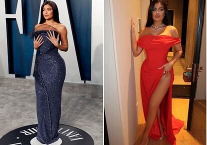 La empresaria Kylie Jenner tampoco faltó a las fiestas de los Oscar, donde posó junto a su hermana Kim Kardashian. Para la primera llevó un vestido azul de Ralph and Russo con el que, como ha desvelado en su Instagram, no podía sentarse. Para la segunda, uno rojo de Vivienne Westwood con joyas de Lorraine Schwartz y zapatos de Louboutin.