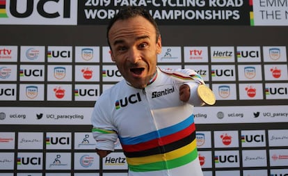 Ricardo Ten, tras su victoria en el último Mundial de ciclismo.