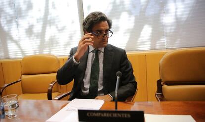 Juan José Güemes, durante su comparecencia en la Asamblea de Madrid.