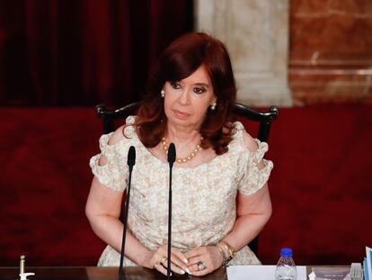 La vicepresidenta Cristina Fernández de Kirchner participa de la apertura de sesiones del Congreso, el 1 de marzo pasado.