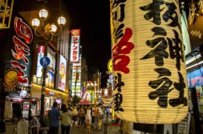 Neones en el barrio de Dötombori, en Osaka (Japón).