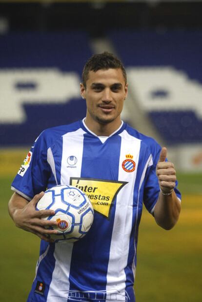 Osvaldo, en su presentación con el Espanyol.
