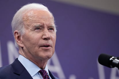 President Joe Biden speaks during a news conference in Hiroshima, Japan, Sunday, May 21, 2023, following the G7 Summit. (AP Photo/Susan Walsh)