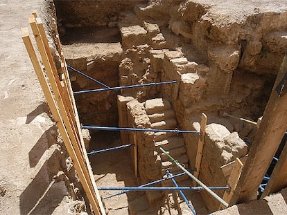 Aspecto de las ruinas romanas halladas en la calle Jabonería de Cádiz.