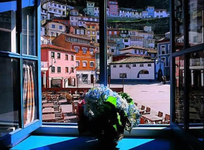 Vista del pueblo de Cudillero, las casas de colores llamadas 'El Anfiteatro'