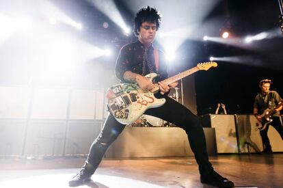 Billie Joe Armstrong, líder de Green Day, en el concierto sorpresa que dio la banda el pasado mes de octubre en La Riviera (Madrid).