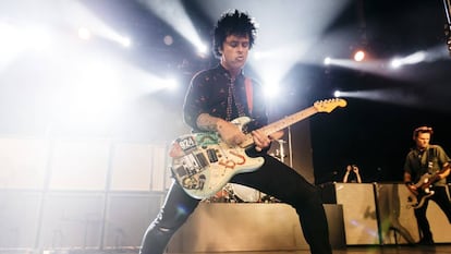 Billie Joe Armstrong, líder de Green Day, en el concierto sorpresa que dio la banda el pasado mes de octubre en La Riviera (Madrid).
