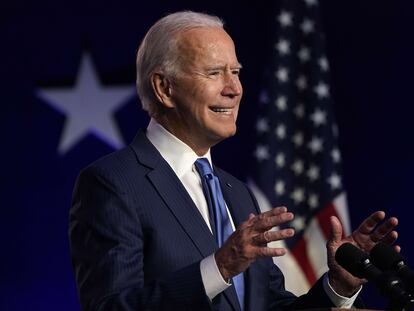 Joe Biden, durante la rueda de prensa, el 6 de octubre.