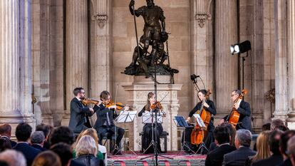 Concierto con los cinco 'stradivarius' el pasado miércoles en el Palacio Real.