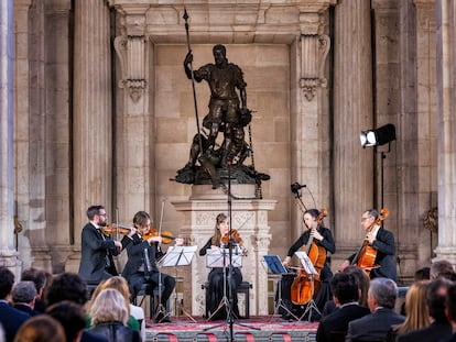 Concierto con los cinco 'stradivarius' el pasado miércoles en el Palacio Real.