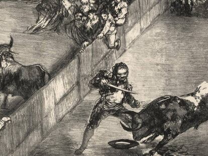 Estampa de la serie 'Tauromaquia', de Goya.