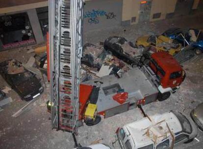 Imágenes de la calle en la que se registró la explosión