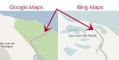 Google Maps atribuye a Nicaragua territorio de Costa Rica.