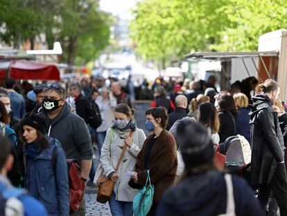 Imagen de un mercadillo el sábado en Berlín.