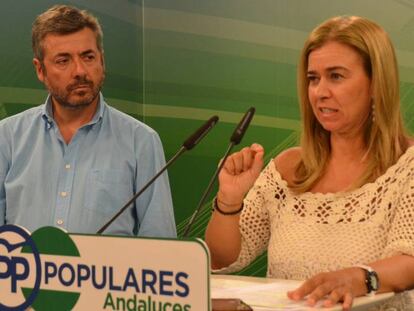 La diputada Teresa Ruiz Sillero, durante la presentaci&oacute;n de las conclusiones del PP.