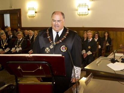 Fernando de Rosa durante su toma de posesi&oacute;n como presidente de la Audiencia de Valencia.