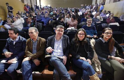 Dirigentes de Compromís en un acto de la formación.