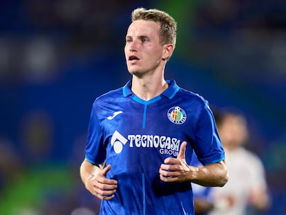 Jakub Jankto, en un partido con el Getafe en el estadio Alfonso Pérez, en agosto de 2021.