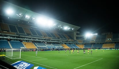 El estadio Ramón de Carranza vacío, Cádiz.