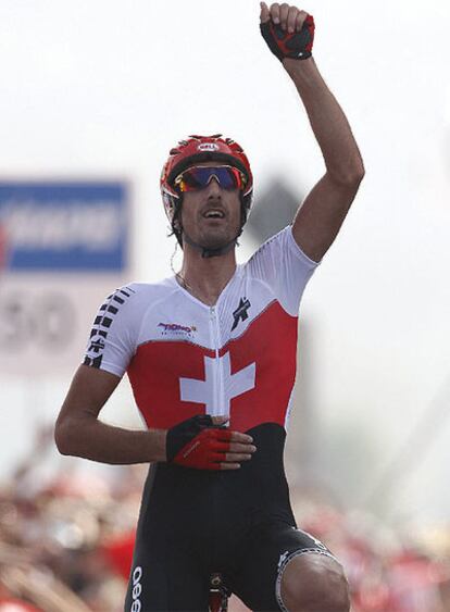 Fabian Cancellara celebra su triunfo.