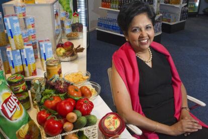 Indra K. Nooyi, the chairwoman and CEO of PepsiCo, during her recent visit to Barcelona.